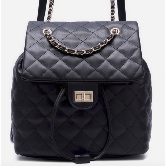 Handbags - Black Backpack &  Purse